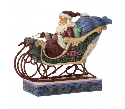 Статуэтка Jim Shore Enesco "Дед Мороз в кругосветном путешествии"